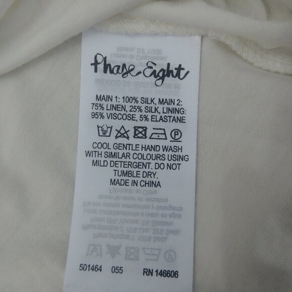 Phase Eight 100% silk soft flowy lined white sleeveless blouse tank top - Picture 12 of 12